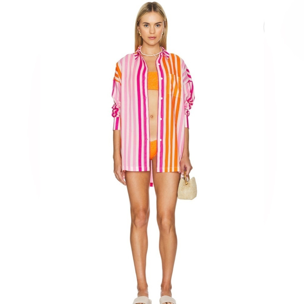Beach Riot Alexa Top in Sunset Stripes Size L/XL